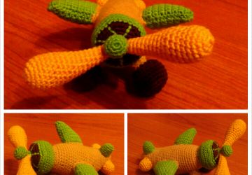 Вязаный самолетик