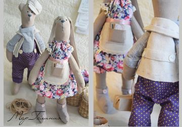 Пара текстильных игрушек Тильда