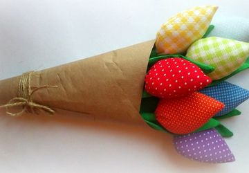 Текстильный тюльпаны