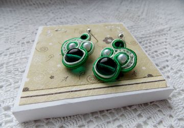 Сережки-гвоздики "Green"