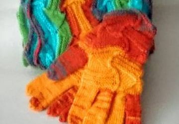 Комплек шарф- труба и перчатки