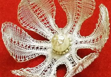 Брошь "Серебряный цветок"