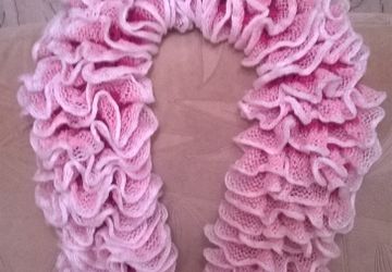 Шарфик из ленточной пряжи