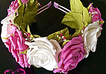 #ободок с розами из фоамирана