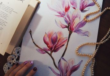 Картина "Акварельные цветы"