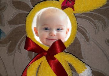 Вязаная фоторамка