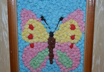 Аппликация из салфеток