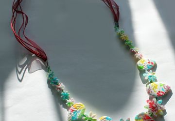 Ожерелье "Краски лета" из полимерной глины