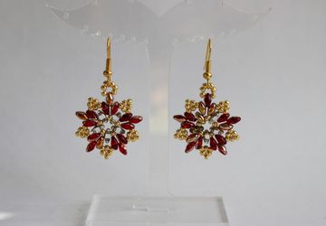 Серьги "Красное золото"