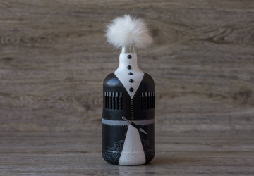 Изготовим на заказ оригинальный подарок из стеклянных бутылок в виде жениха и невесты (Кавказ-style))