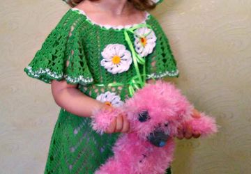 Платье и шляпка с ромашками ,нарядное для девочки !