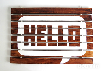 Коврик с приветствием для входной двери своими руками.