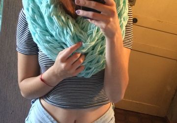 Шарф- снуд свободной вязки