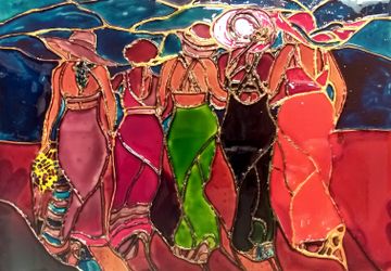 картина витраж"Подружки"