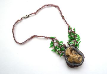 Ожерелье ручной работы "Яблочки молодильные"