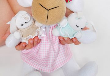 Игрушка тильда "Овечка" - шьем на мастер-классе🐑