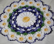 Салфетка крючком "Ромашка"