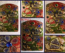 Ключница "Улитки в цветах"