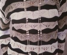 Пуловер женский ажурный с вырезом "лодочка"