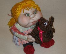 Кукла чулочная  Полинка с собачкой