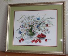 черешня и ромашки