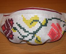 Сумка на пояс льняная