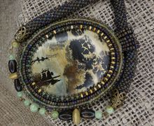 Кулон "Шепот осенней тайги" с доломитом