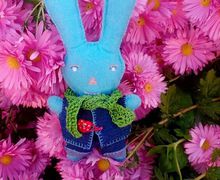 Зайка из фетра