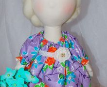 Текстильная, интерьерная кукла по имени Снежинка