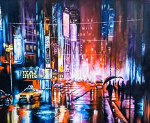 Огни ночного мегаполиса.