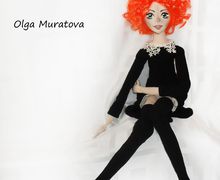 Текстильна будуарная кукла