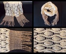 Палантин "Ананасы"