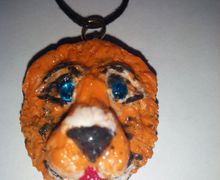 Тотем - кулон лев из глины ( заряженный)