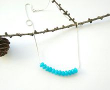 Колье с голубым агатом