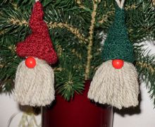 новогодние игрушки из ниток