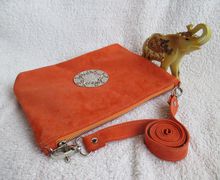 Сумочка "Огненный Феникс" из натуральной замши-велюр