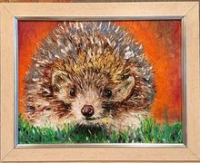 Картина маслом «Портрет ёжика»