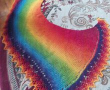 Мини шаль" Пламя радуги"