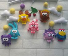 Мобиль из фетра "Смешарики"