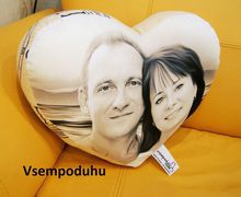 Подушка сердце с фотографией