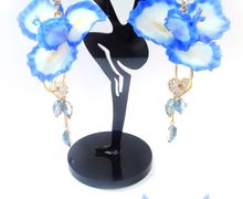 Серьги с цветами ириса💎