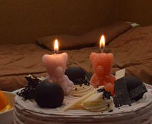 Мишка Тедди свеча для торта