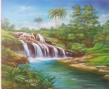 Картина маслом Водопад