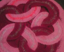 Двухсторонний вязаный коврик, Ручная работа, 