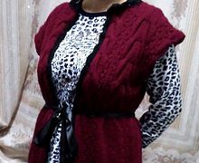 Теплый жилет с косами универсального размера!