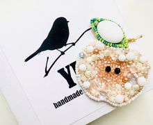 Брошь морозное яблоко