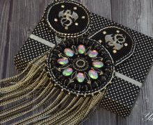 Эполет из бисера и цепей "Сияющий Кристалл"