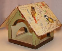 Декупаж. Кормушка для зимующих птиц.