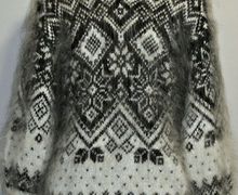 Пуховый вязанный  свитер "Флавия"