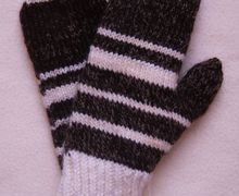 Варежки с искусственным мехом